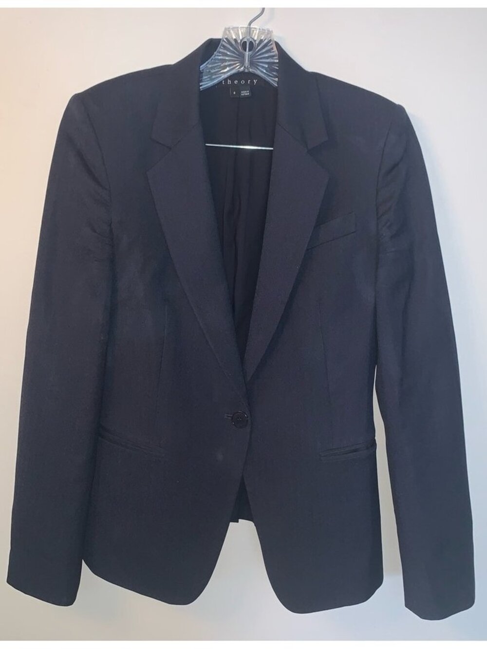 Theory Blue Blazer Tailored Suit Jacket 6